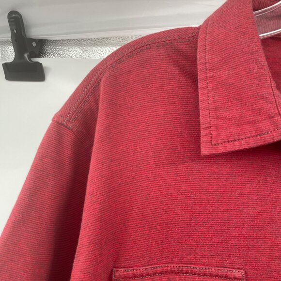 KUHL Men's Polo Shirt Short Sleeve Red/Gray Striped Size Large - Picture 5 of 8